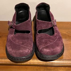 Dansko Purple Suede Mary Janes Sz 38